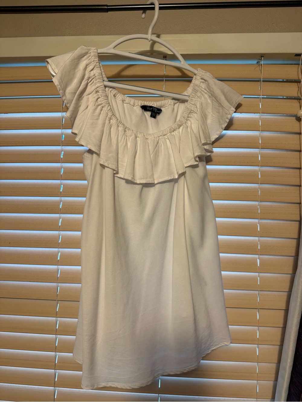 Ruffle Off-Shoulder White Top - Lauren Vidal